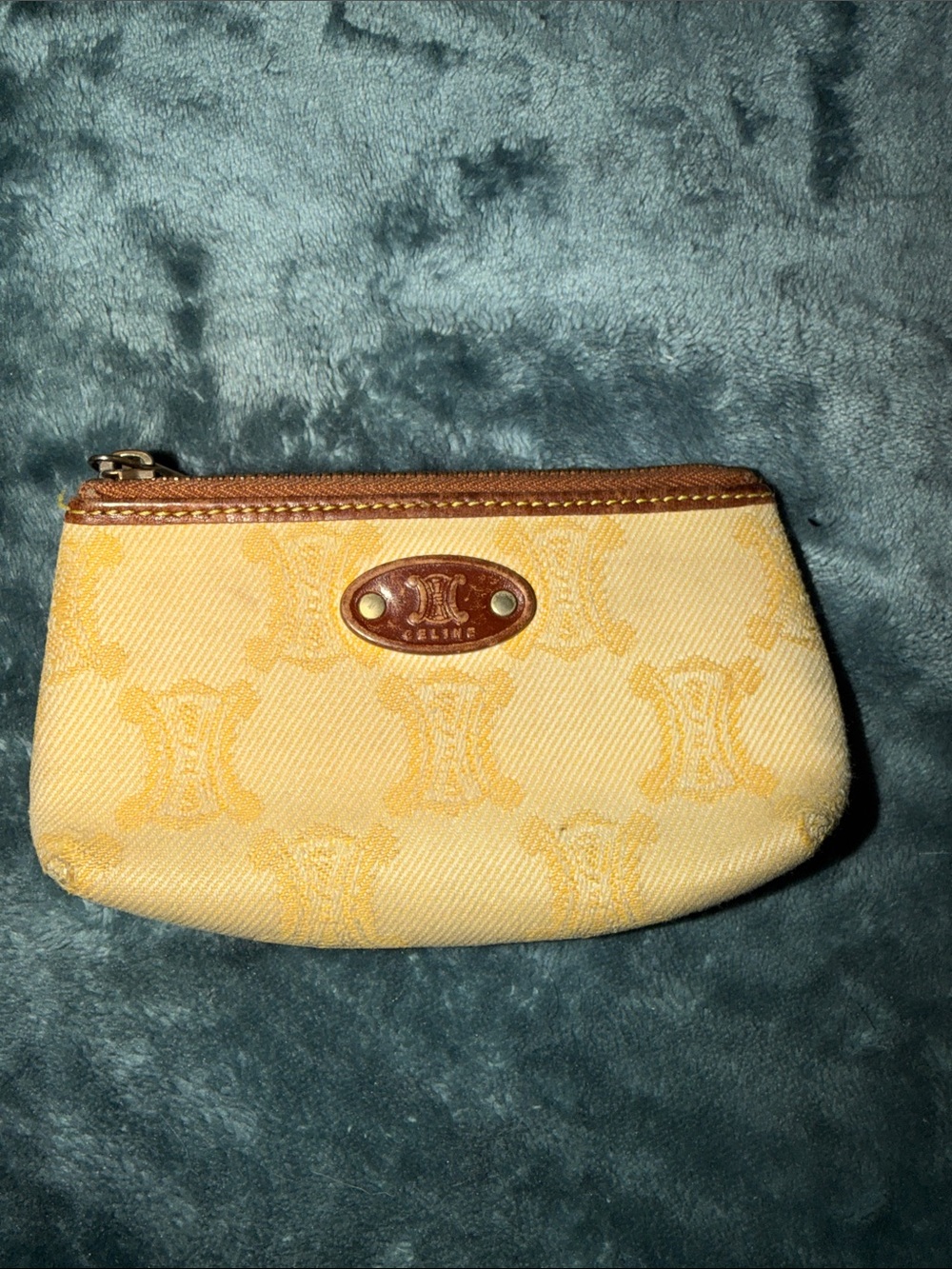 Céline Small Beige & Brown Monogram Pouch